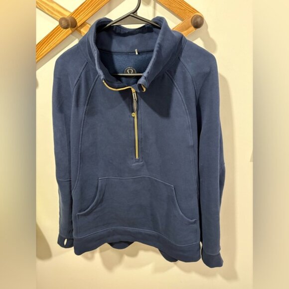 Lululemon Scuba Oversized Funnel-Neck Half Zip *LongClub Blue / Gold - Picture 3 of 7